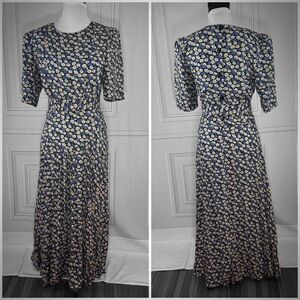 Vintage belted Floral Print Dress